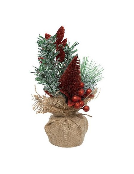 199350 - compo sapin paill or/rg/bl h24