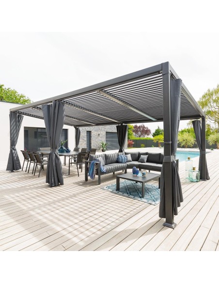 tonnelle avila  7.2mx3m graphite