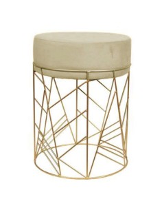 repose-pieds polyester metal 33x33x42cm -beige