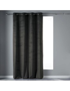 1609753 - rideau a oeillets 140 x 240 cm velours uni velvetine anthracite