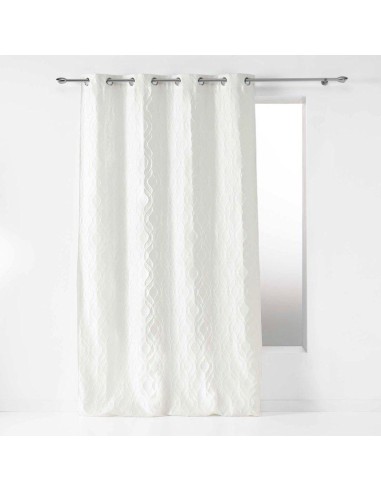 rideau a oeillets 137 x 260 cm jacquard odyssea naturel