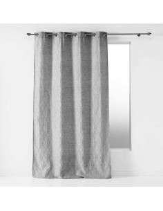 rideau a oeillets 137 x 260 cm jacquard odyssea gris