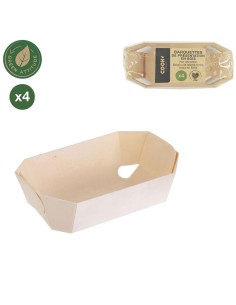 ka3903-barquette en pin x4 14.5x7.5x5.5cm m18