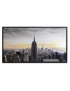 cu-159486 - tableau toile ps 144x3,5x84 new york encadré noir
