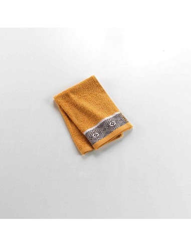 serviette invite 30 x 50 cm eponge unie jacquard esteban ocre