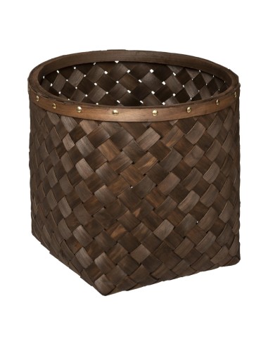 178794b-panier bois fonce rond 1/5