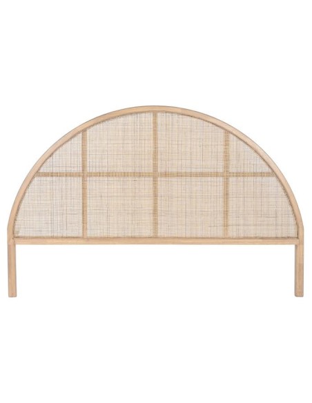 mb-208694 - tete de lit rubberwood rotin 180x3,5x120 naturel