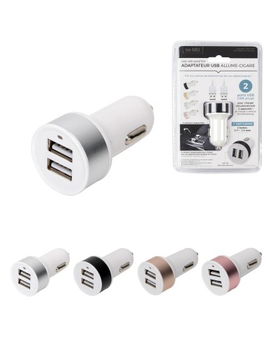 chargeur double usb allume-cigare 3a voiture m24