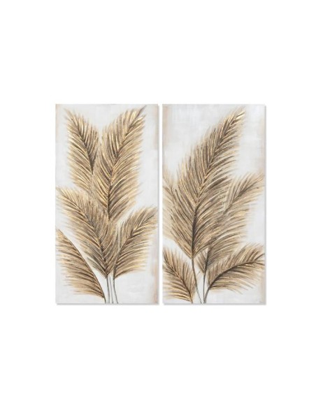 cu-208988 - tableau toile mdf 50x3x100 feuilles 2 mod.