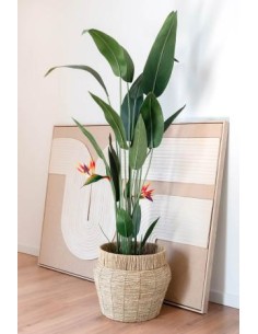 cu-209597 - tableau jute foam 103x4,5x143 moderne 3d naturel