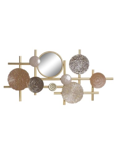 dp-193477 - décoration murale métal 124,5x5,7x63,5 cercles