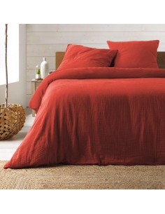 1643825 - parure 3 p. 240 x 220 cm double gaze coton uni 57 fils angelia terraco