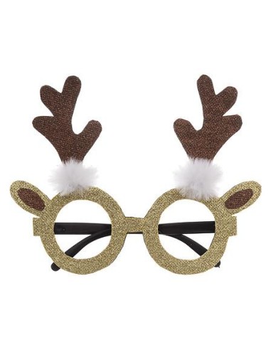 183794 - lunettes renne dore paillettes