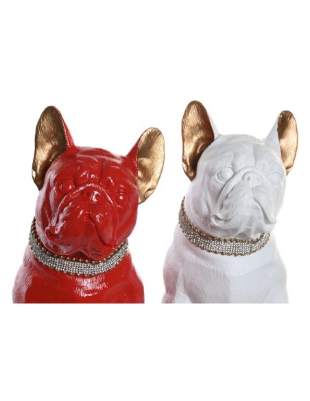 fd-205380 - figure résine 26x15x28,5 chien bulldog 2 mod.