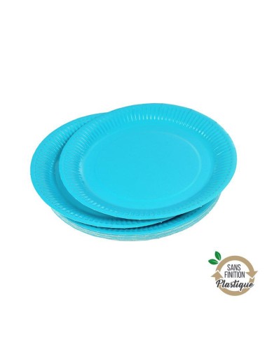 6asj127br-set de 20 assiettes vitamine en carton d18cm bleu sans film plastique