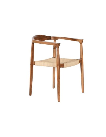 mb-208040 - chaise teck rotin 59x55x78 marron