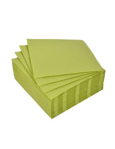 6sej758tl - set de 40 serviettes microgaufrees vitamine 2 plis 38*38cm tilleul