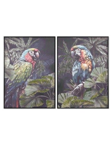 cu-209535 - tableau toile ps 70x3,5x100 perroquet 2 mod.