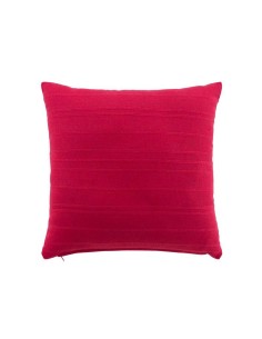 housse de coussin +encart 40 x 40 cm coton tisse lilia framboise