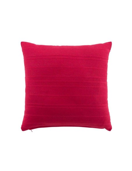 housse de coussin +encart 40 x 40 cm coton tisse lilia framboise