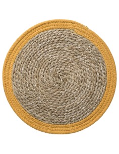 173767d - set table happy pop jaune d38 D. 38 x H. 0,5 cm