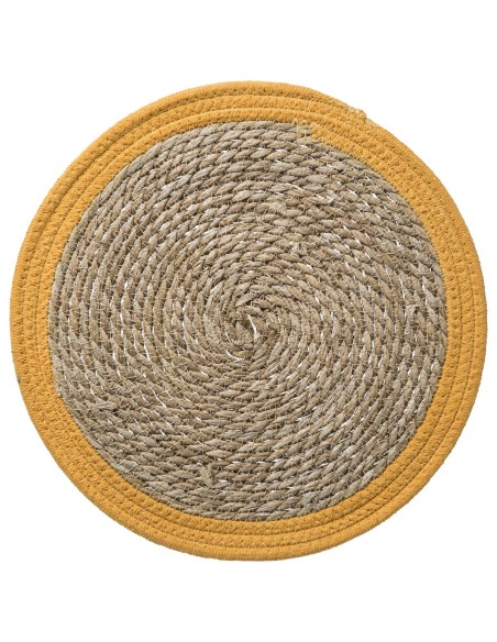 173767d - set table happy pop jaune d38 D. 38 x H. 0,5 cm