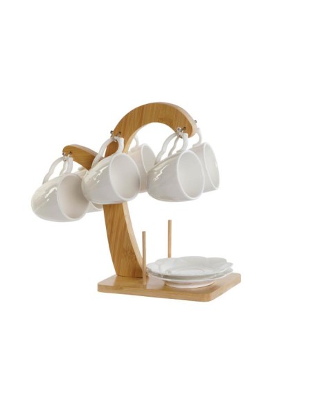 pc-207773 - café set 13 porcelaine bambou 24x11,5x24 90ml