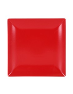 b758121-assiette plate rouge  26x26x2.5 ming ii