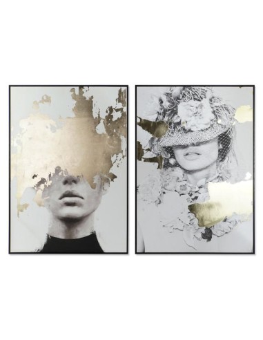 tableau ps toile 100x4x140 femme encadré 2 mod.