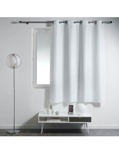 1609124 - rideau a oeillets 140 x 180 cm polyester uni essentiel blanc
