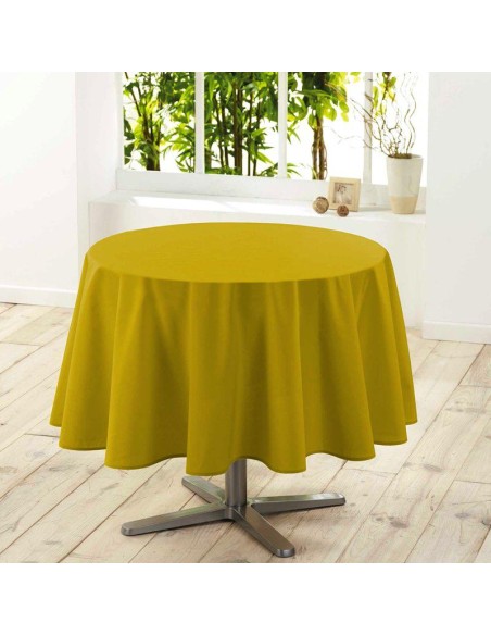 1722821 - nappe ronde (0) 180 cm polyester uni essentiel miel