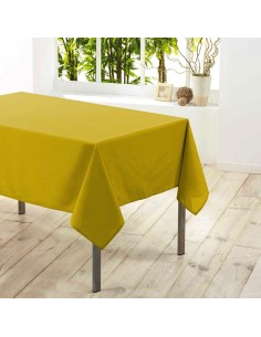 nappe rectangle 140 x 250 cm polyester uni essentiel miel