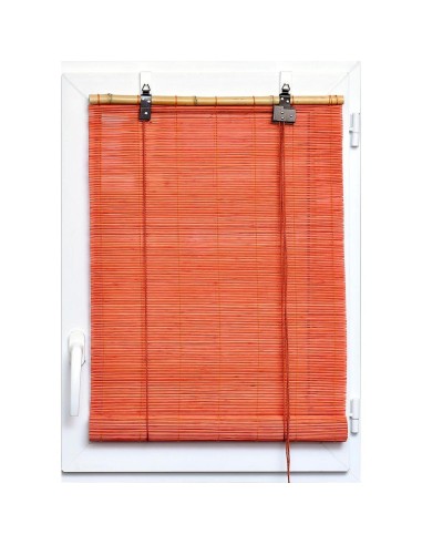 330012020045 - store enrouleur baguettes bambou 120x200cm - orange vif