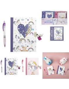 carnet secret et crayon licorne m24 a2/d12/m24