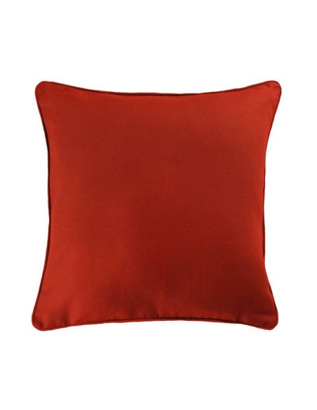 1609545-coussin passepoil 40 x 40 cm coton uni panama terracotta