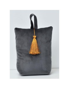 4004933 - butee de porte velours annees 30 - gris fonce