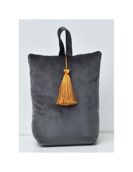 4004933 - butee de porte velours annees 30 - gris fonce