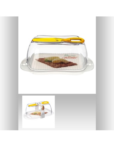 beurrier +couteau san L. 18 x P. 10,5 x H. 8 cm