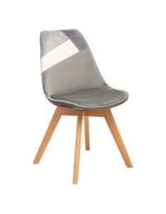 179036a-chaise patch velour baya -gris
