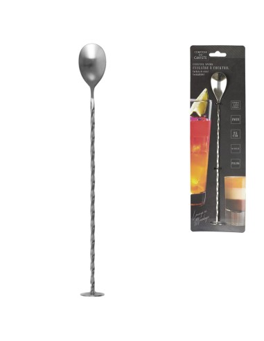 kv7306 - cuillere a cocktail inox 25cm m18