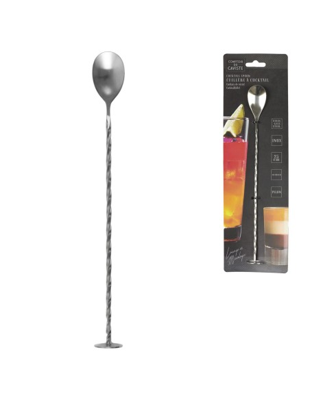 kv7306 - cuillere a cocktail inox 25cm m18