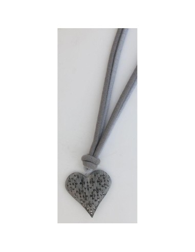2158931-embrasse coeur metal boudoir gm - gris/noir