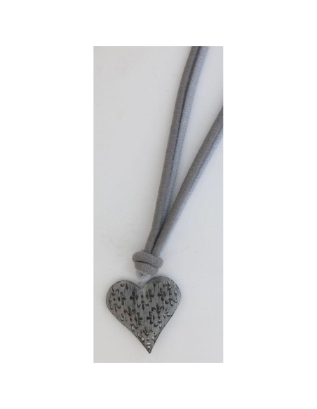 2158931-embrasse coeur metal boudoir gm - gris/noir