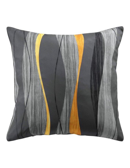 1609629 - coussin passepoil 60 x 60 cm polyester imprime ondulys anthracite