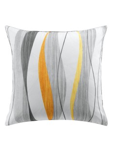 1609630 - coussin passepoil 60 x 60 cm polyester imprime ondulys blanc