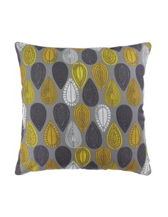 1609379-coussin passepoil 60 x 60 cm polyester imprime palpito jaune/anthracite