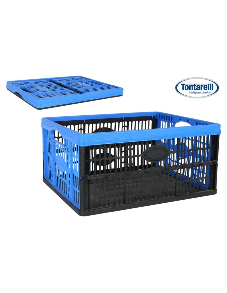 caisse pliable 32l voila bleu/noir