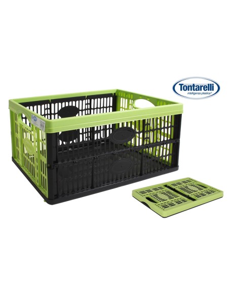 caisse pliable 32l voila vert/noir