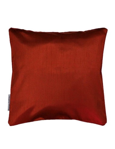 1609727 - housse de coussin +encart 40 x 40 cm shantung uni shana terracotta