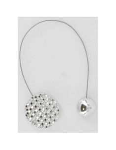 2861990 - embrasse metallisee aimantee ronde mosaique newport - chrome